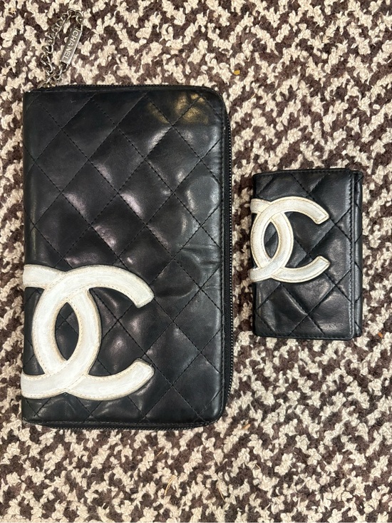CHANEL Handbags - Chanel Cambon Quilted Leather Zip Wallet & Key Holder Set
